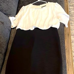 Suzy shier size large white top black bottom